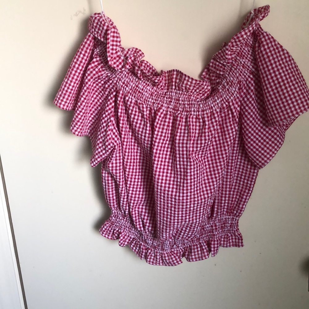 Red Gingham Top